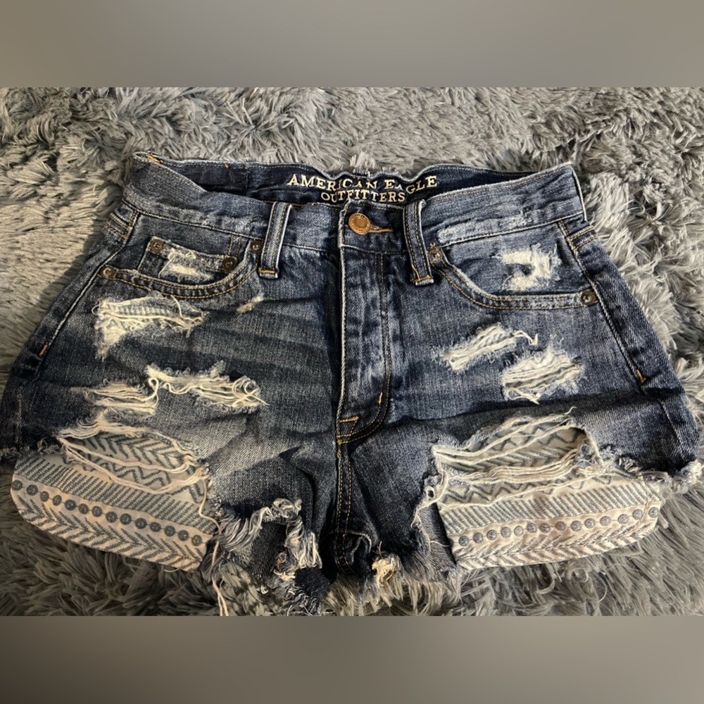 American Eagle vintage hi-rise festival jean shorts size 00